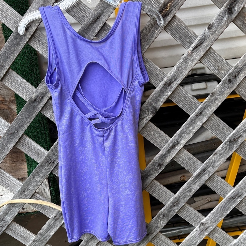 Cat & Jack Shimmering Purple gymnastic suit - Picture 3 of 7